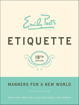 cover image of Emily Post's Etiquette